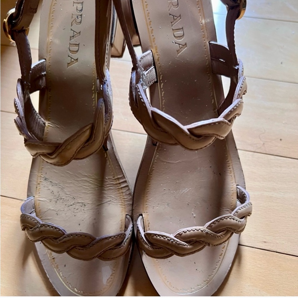 Prada Braided Sandals size 39 Great Condition ~ Quiet Luxury - Picture 4 of 10